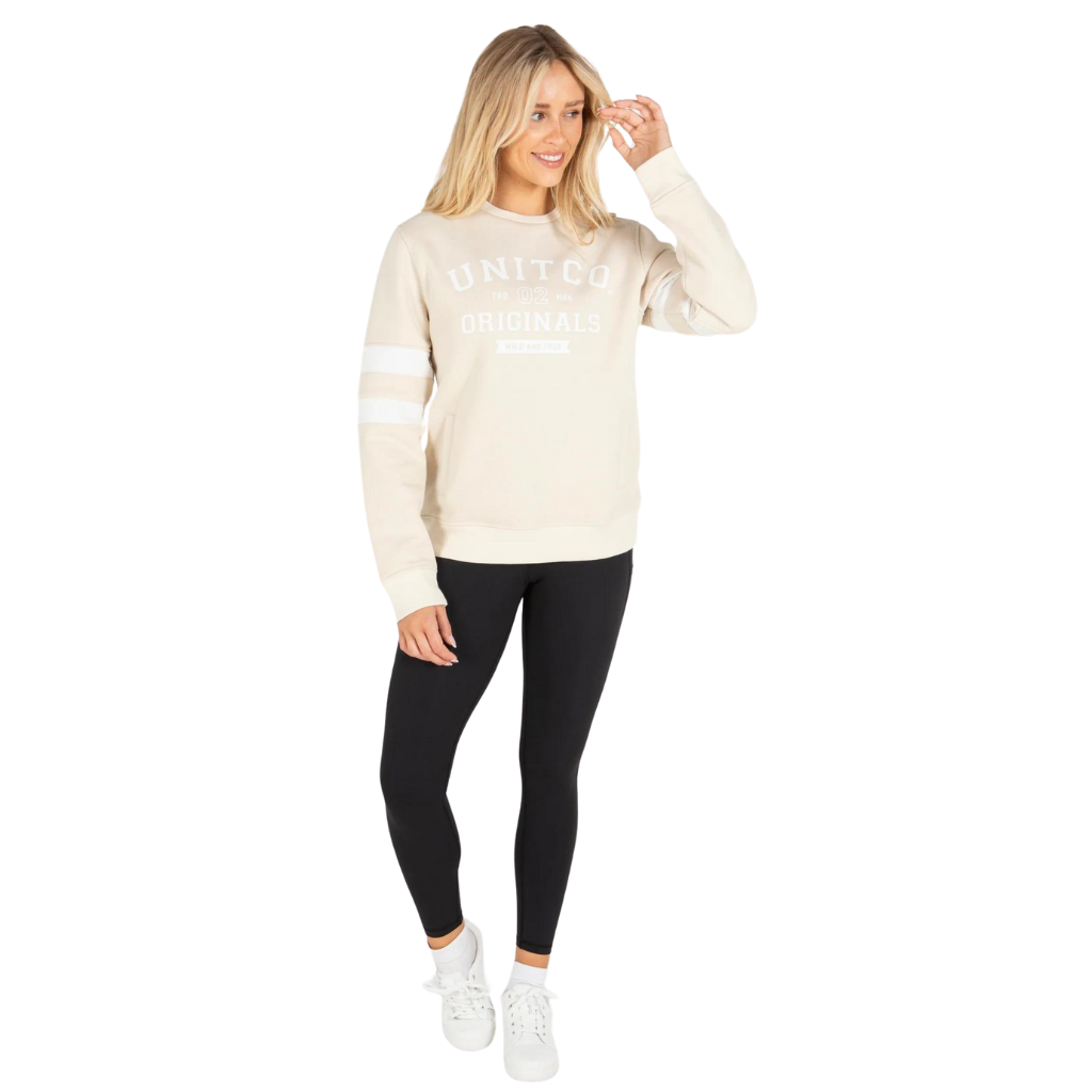 Unit Ladies College Crewneck Fleece Sweater