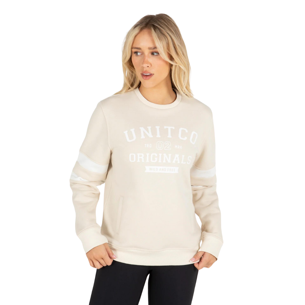 Unit Ladies College Crewneck Fleece Sweater