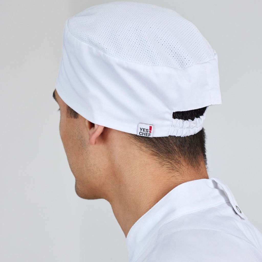 Yes Chef CH333 Mesh Flat Top Hat