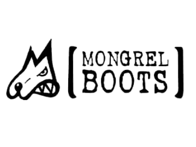 Black and white Mongrel Boots logo