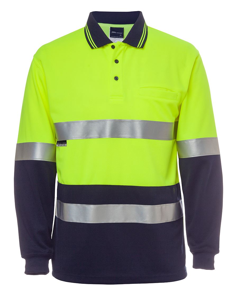 Jbs Wear 6HVSL Hi Vis Long Sleeve Taped Polo