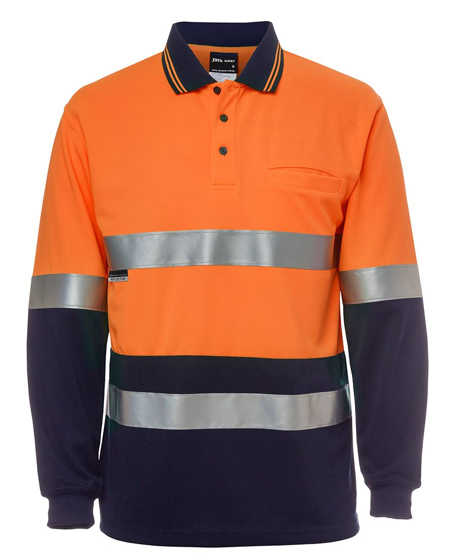 Jbs Wear 6HVSL Hi Vis Long Sleeve Taped Polo