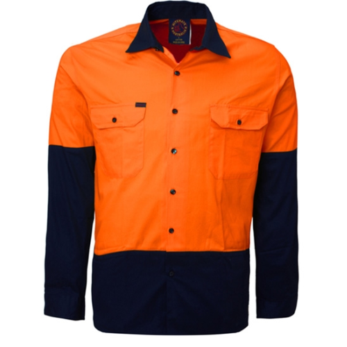 Ritemate RM107V2 Hi Vis Vented Lightweight L/S Shirt