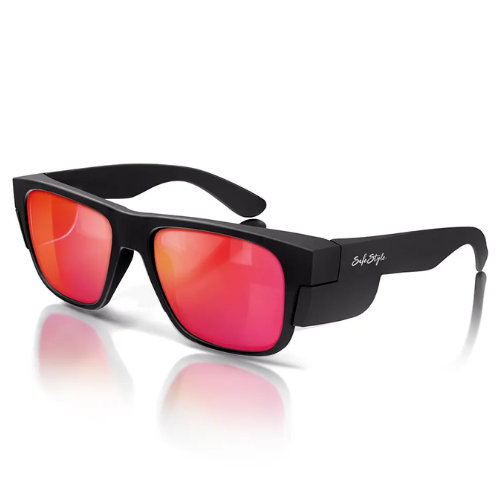 Safe Style Fusions Black Frame/Mirror Red Polarised UV400 lens