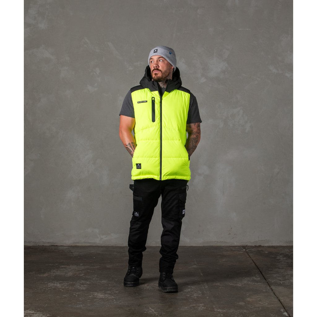 Anthem Workwear Hi Vis Puffer Vest - Worklocker Bacchus Marsh - Anthem Workwear - Apparel Mens Hi Vis Vests - 769807306516