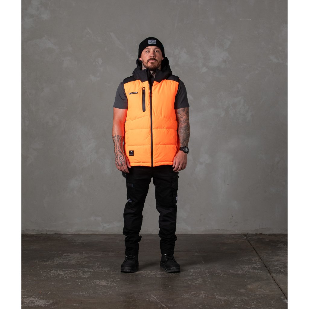 Anthem Workwear Hi Vis Puffer Vest - Worklocker Bacchus Marsh - Anthem Workwear - Apparel Mens Hi Vis Vests - 769807306585