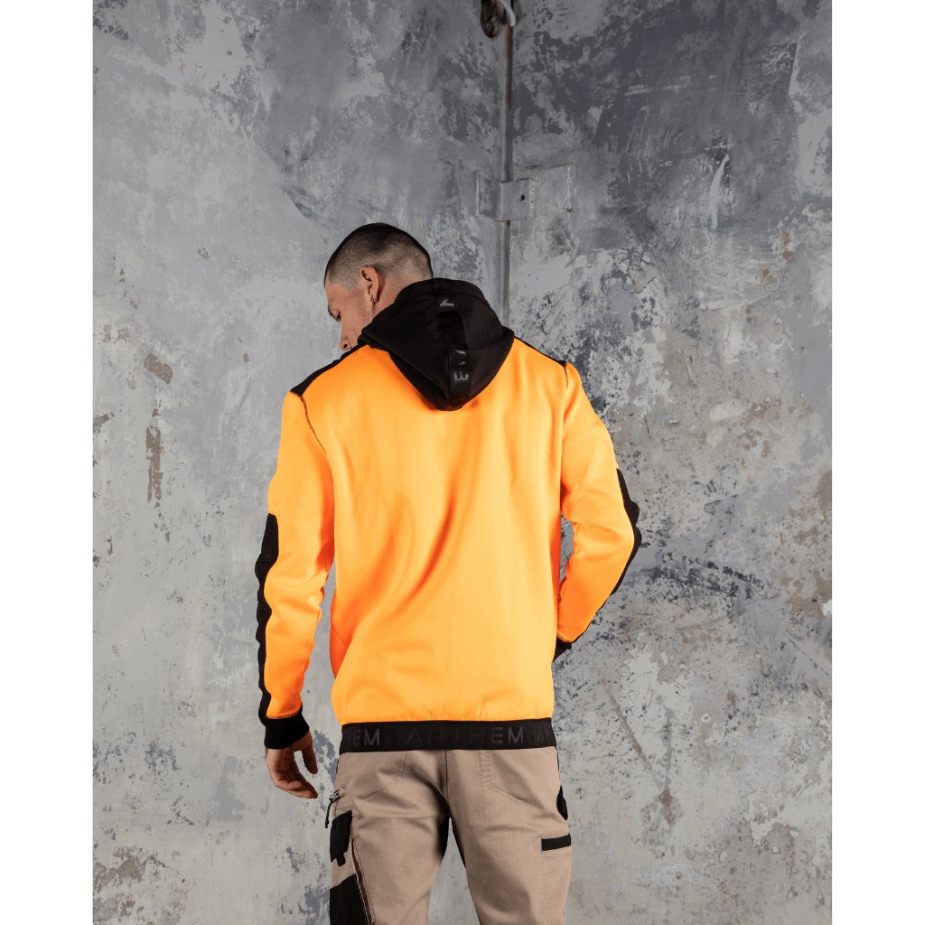 Anthem Workwear Tech Hi Vis Hooded Sweatshirt - Worklocker Bacchus Marsh - Anthem Workwear - Apparel Mens Hi Vis Jumpers - 769807301801