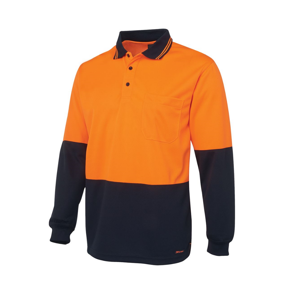 Jbs Wear 6HVPL Hi Vis Long Sleeve Polo Shirt