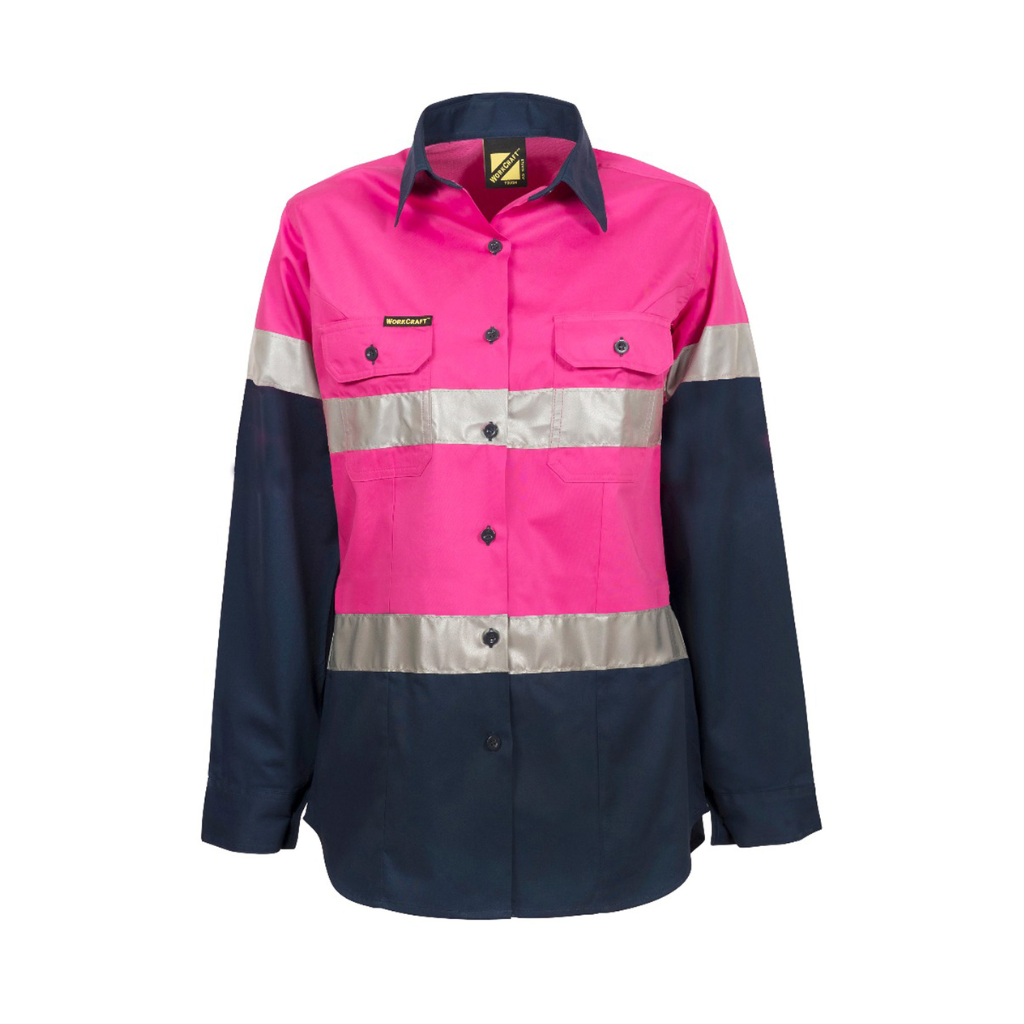 WorkCraft WSL503 Ladies Hi Vis L/S Shirt