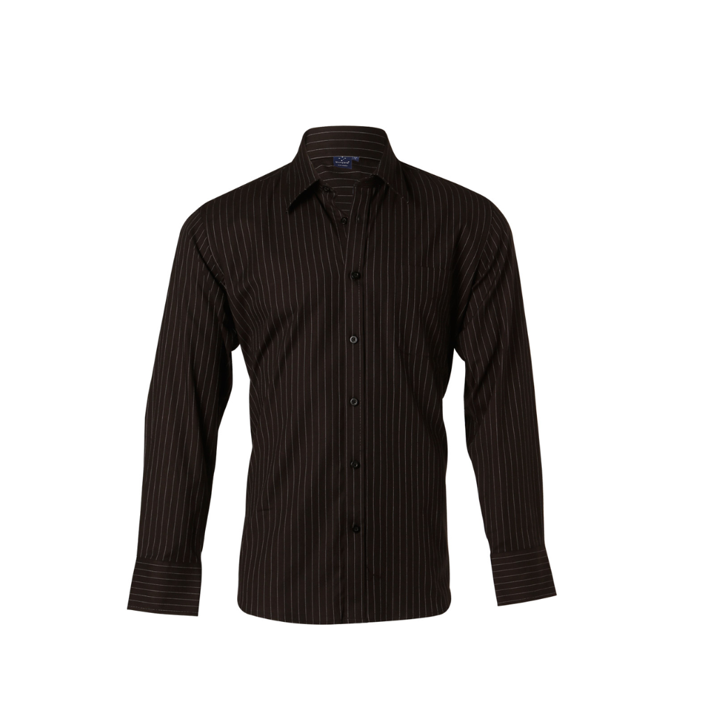 Winning Spirit BS17 Mens Long Sleeve Stripe Shirt