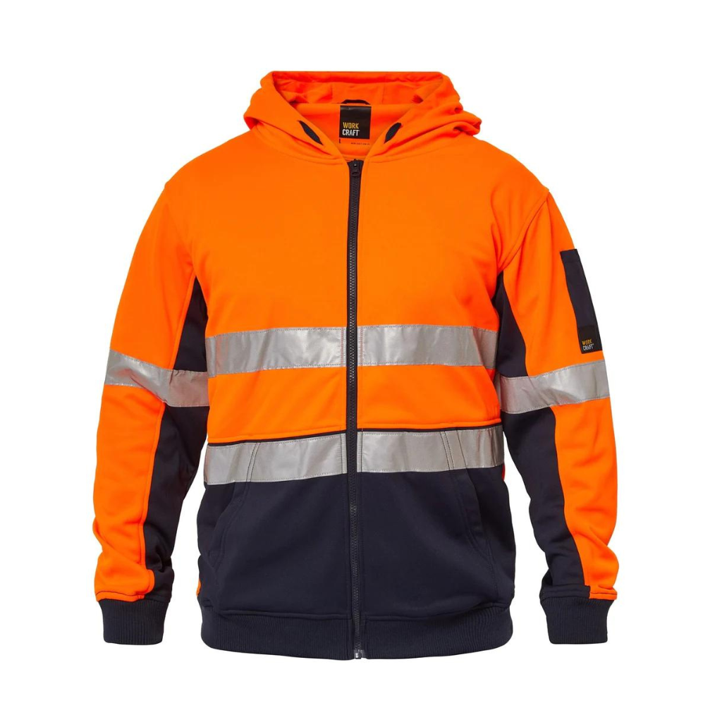 WorkCraft Hi Vis Hoodie With Tape WT8011