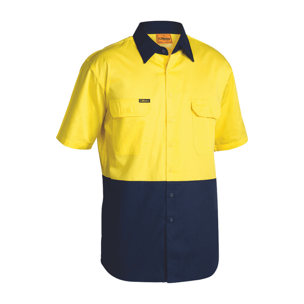 Bisley Bs1895 Hi Vis Cool Lightweight Drill Short Sleeve Shirt