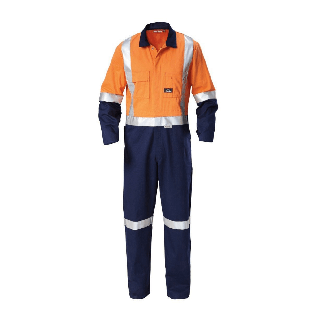 Hard Yakka Y00262 Long Sleeve Hi Vis 2 Tone Taped Drill Coverall