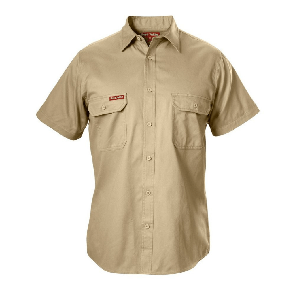 Hard Yakka Y07510 Short Sleeve Open Front Cotton Drill Shirt