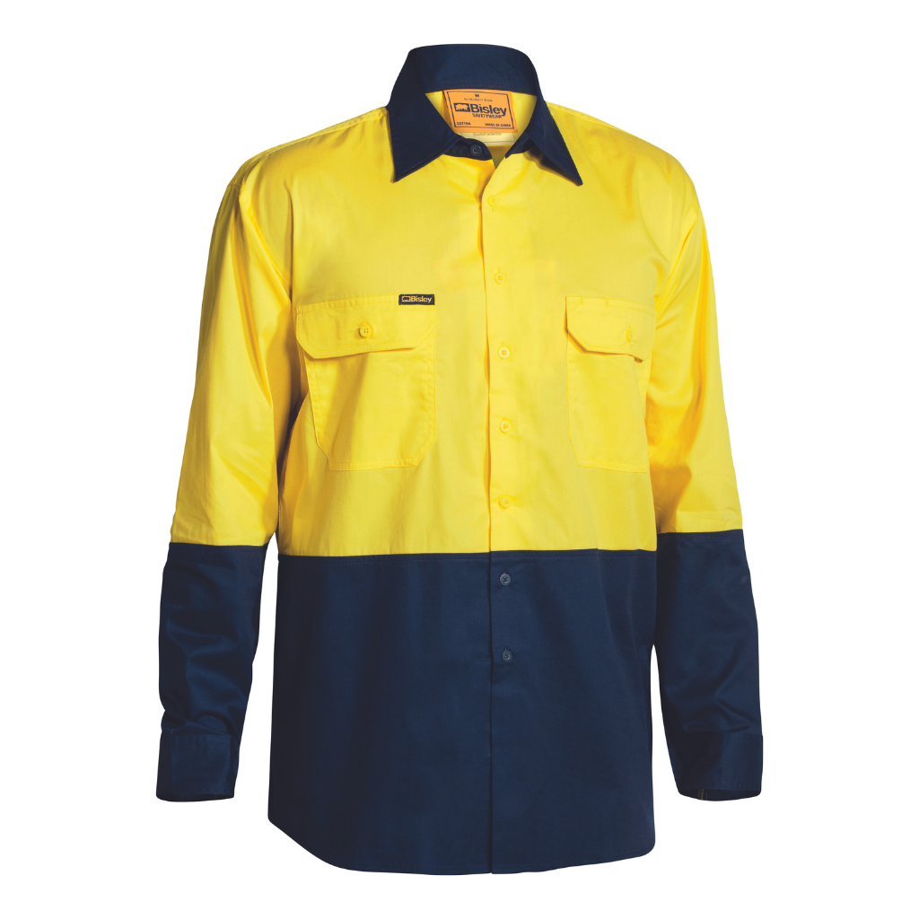 Bisley Bs6895 Hi Vis Cool Lightweight Drill Long Sleeve Shirt