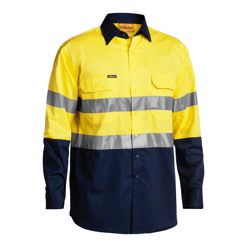 Bisley Bs6896 Taped Hi Vis Cool Lightweight Long Sleeve Shirt