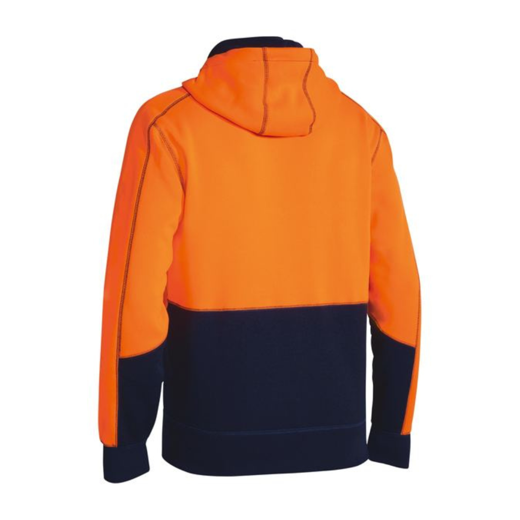 Bisley BK6819 Hi Vis Zip Front Fleece Hoodie