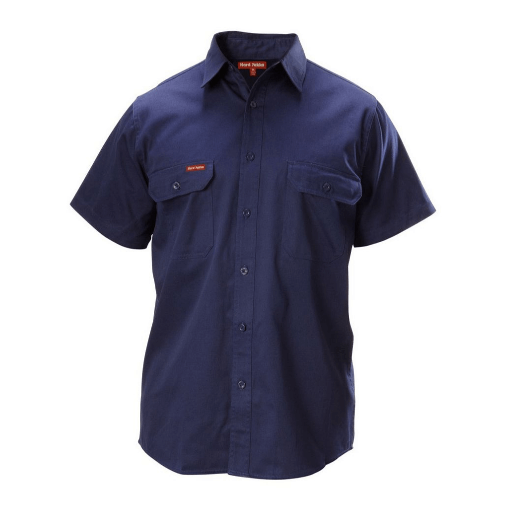 Hard Yakka Y07510 Short Sleeve Open Front Cotton Drill Shirt