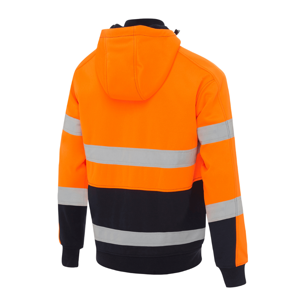 Bisley Bk6988t Taped Hi Vis Full Zip Hoodie With Sherpa Lining