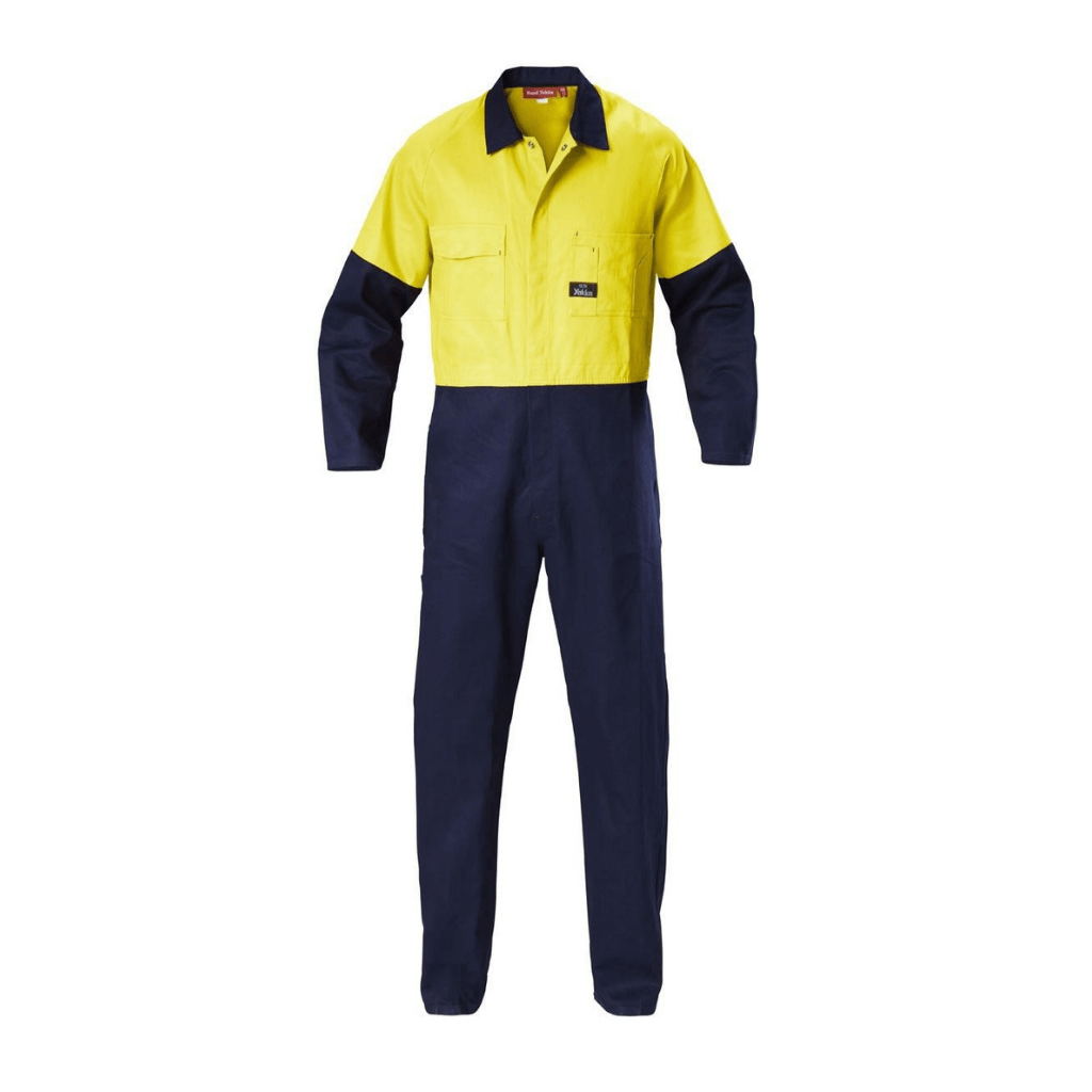 Hard Yakka Y00270 Long Sleeve Hi Vis 2 Tone Drill Coverall