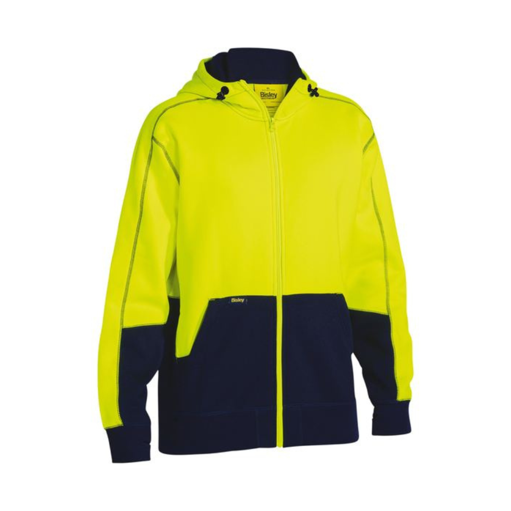 Bisley BK6819 Hi Vis Zip Front Fleece Hoodie