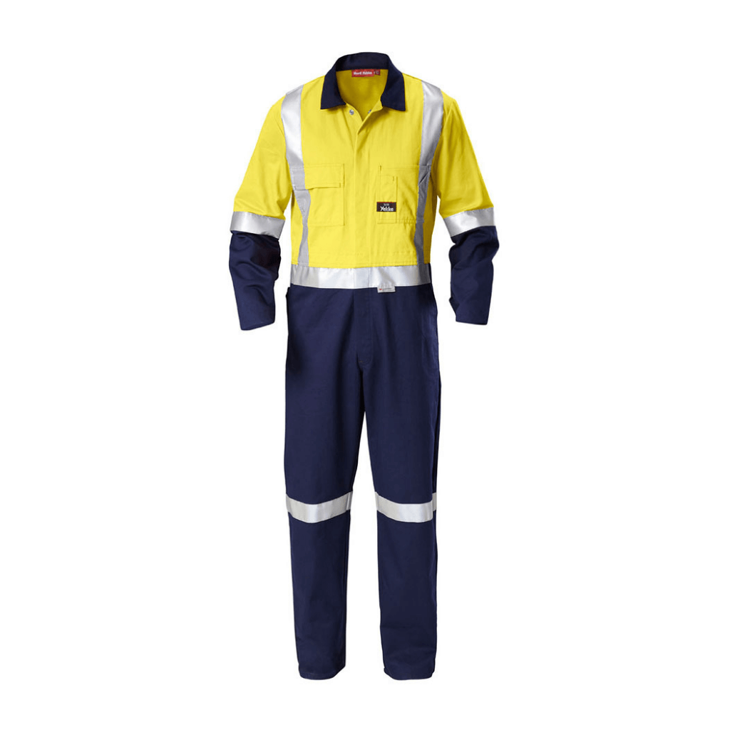 Hard Yakka Y00262 Long Sleeve Hi Vis 2 Tone Taped Drill Coverall