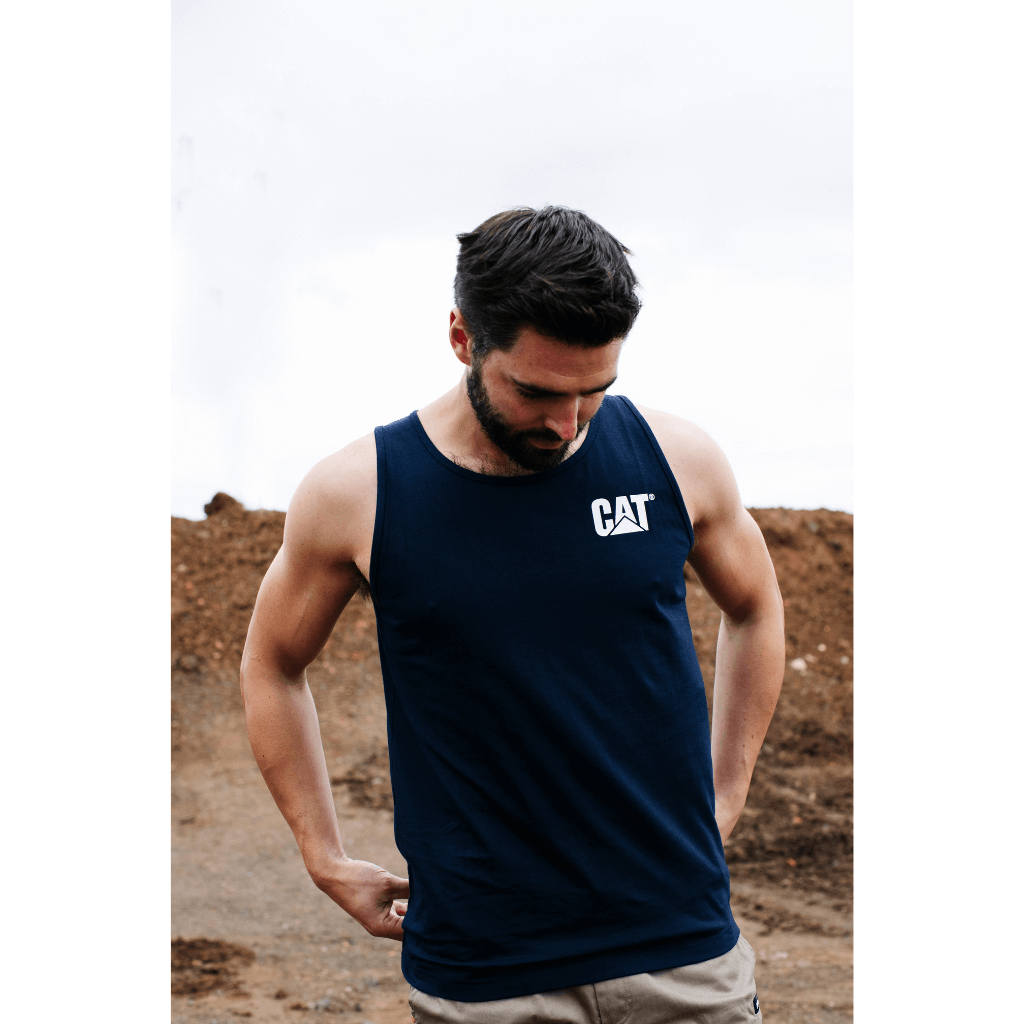 Cat Workwear Trademark Singlet