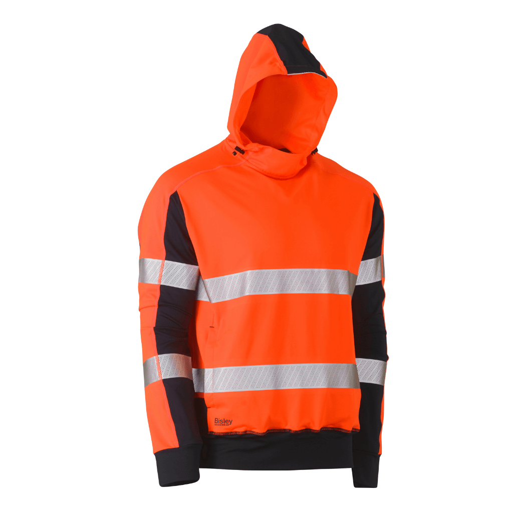 Bisley Bk6815t Taped Two Tone Hi Vis Contrast 4 Way Stretchy Hoodie