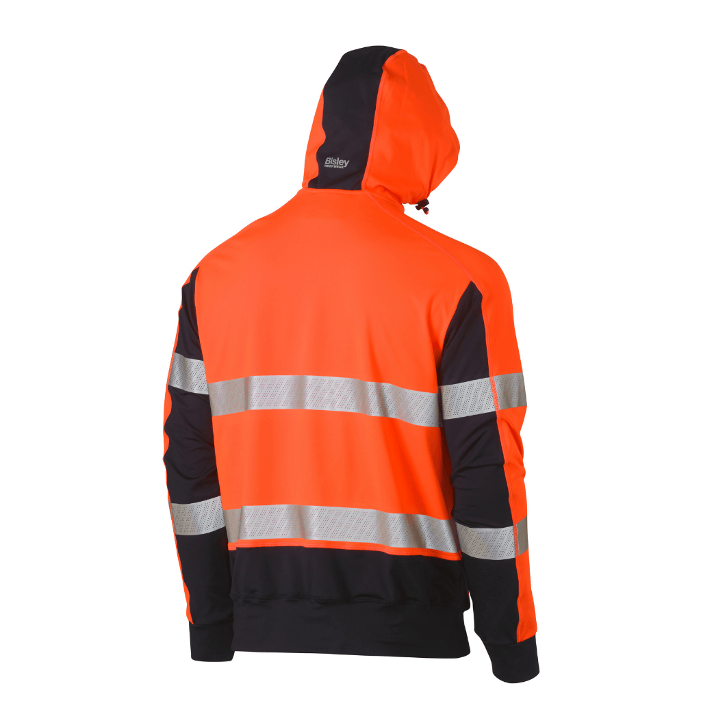 Bisley Bk6815t Taped Two Tone Hi Vis Contrast 4 Way Stretchy Hoodie