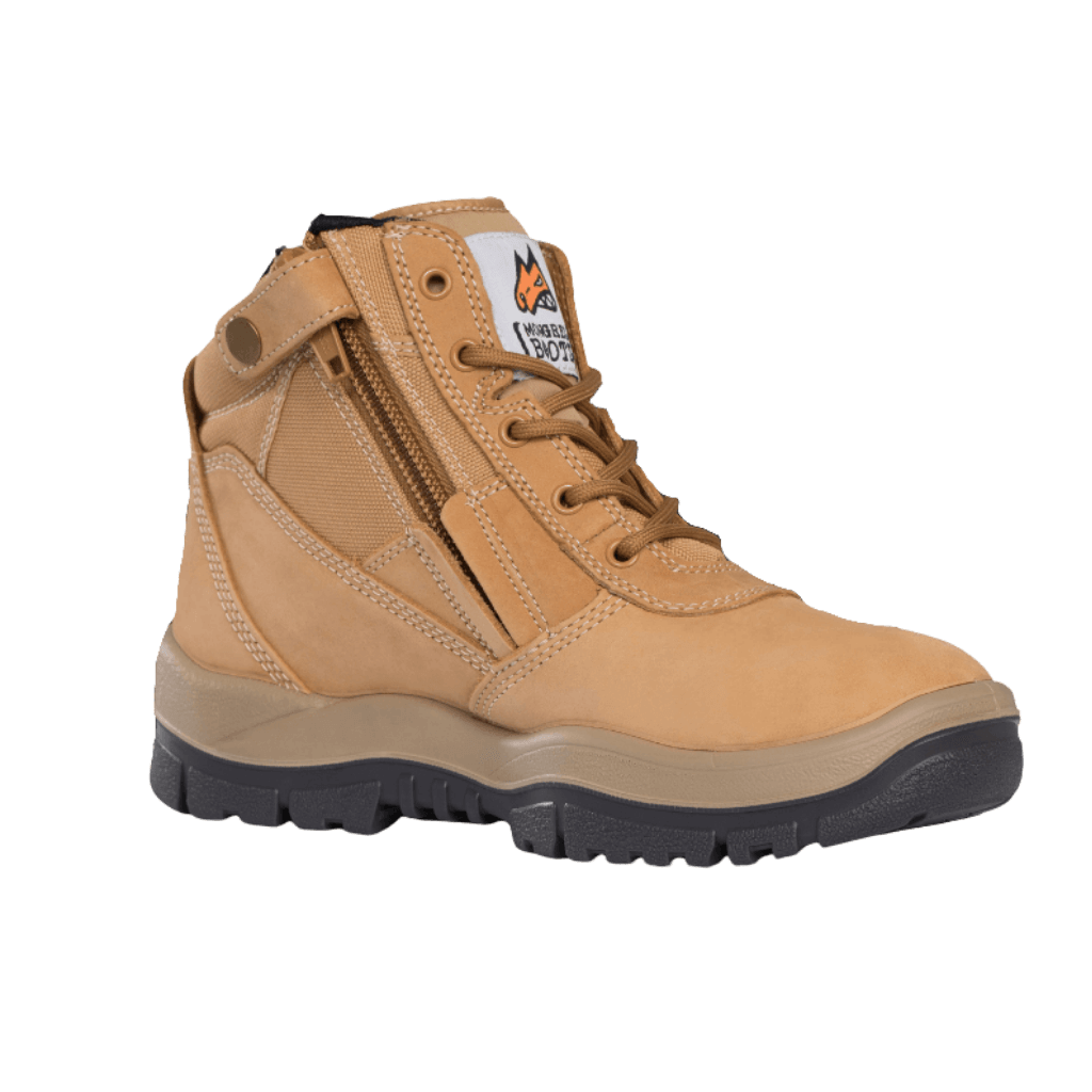 Mongrel 961050 Non Safety Ankle height zip sided lace up work boot in wheat