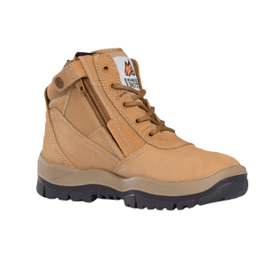 Mongrel 961050 Non Safety Ankle height zip sided lace up work boot in wheat