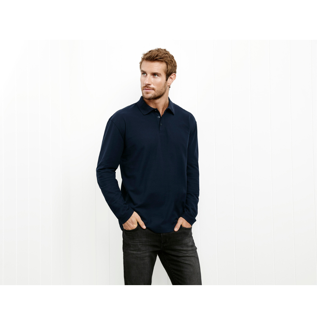 Biz Collection P400ML Crew Mens L/S Polo