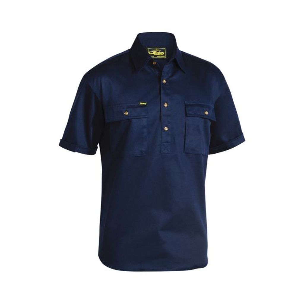 Bisley BSC1433 Cotton Closed Front S/S Shirt