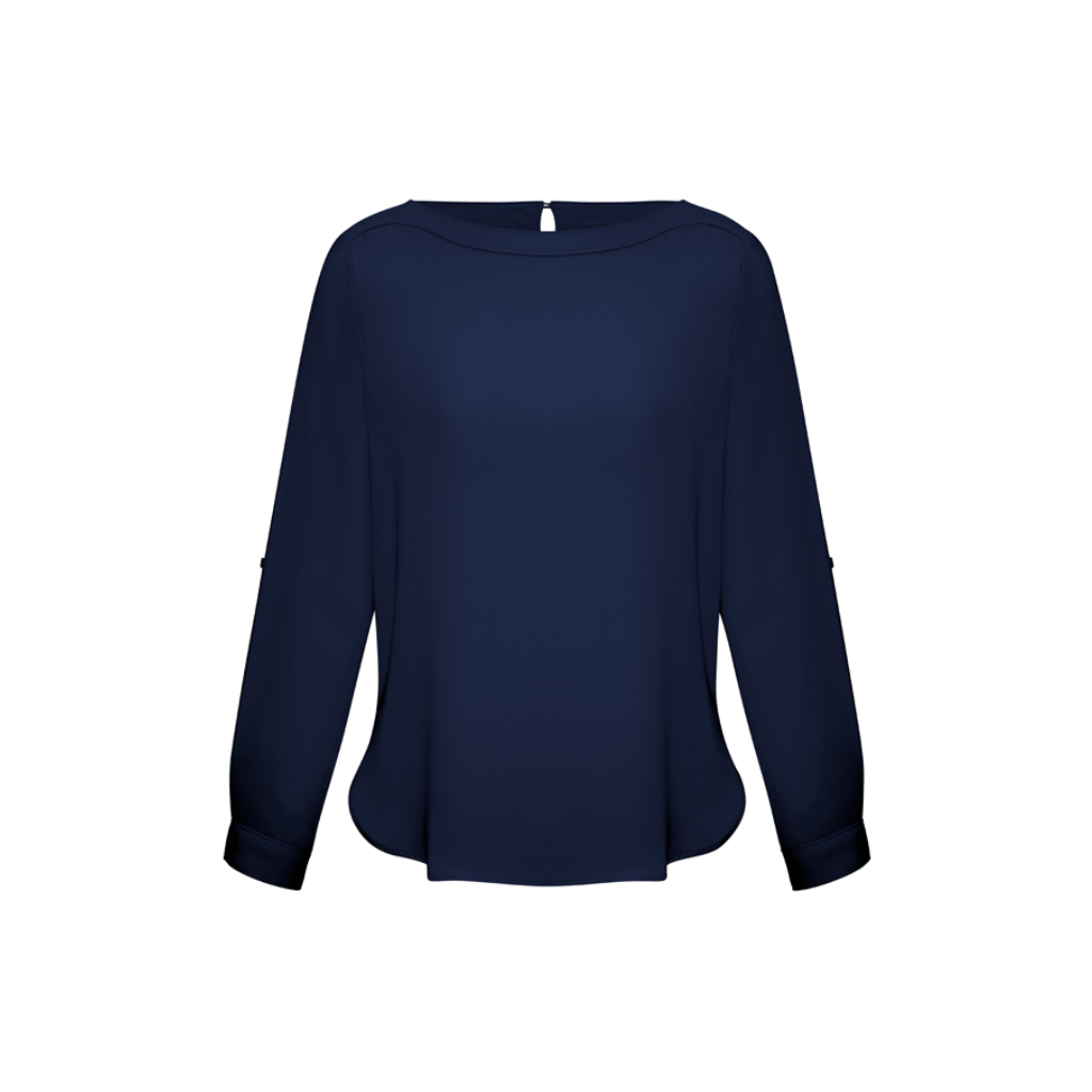 Biz Collection S828LL Ladies Maddison Boatneck Blouse