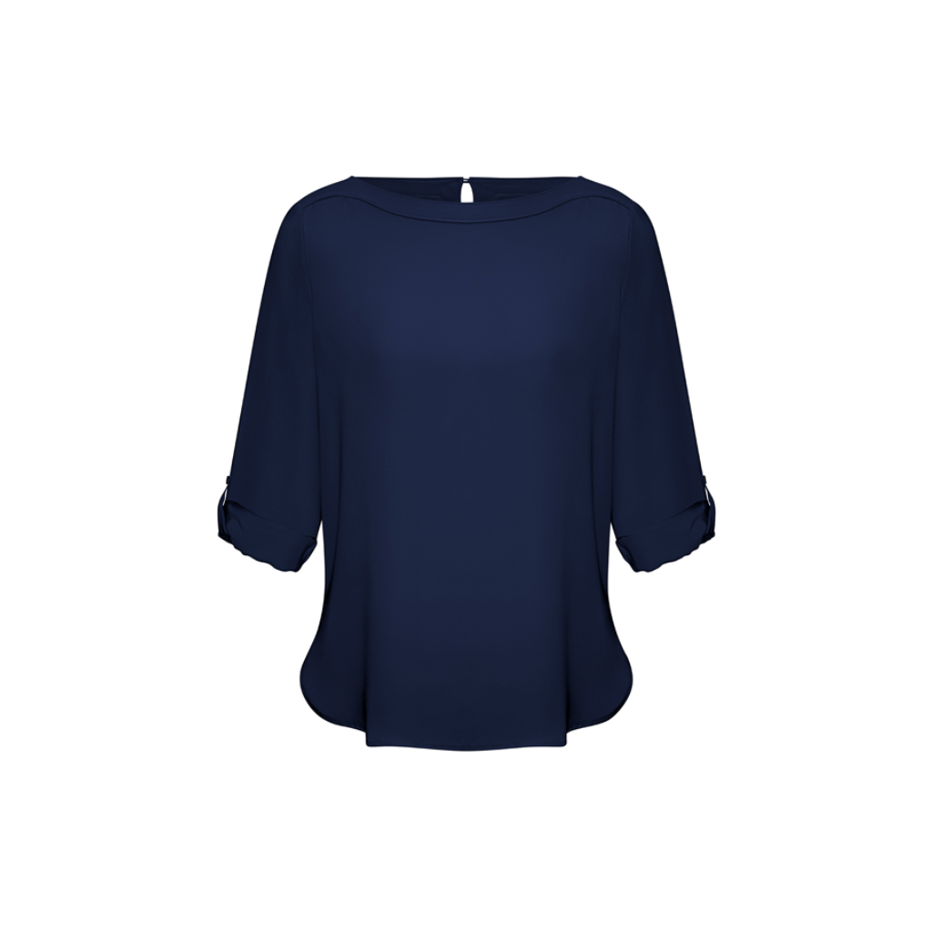 Biz Collection S828LL Ladies Maddison Boatneck Blouse