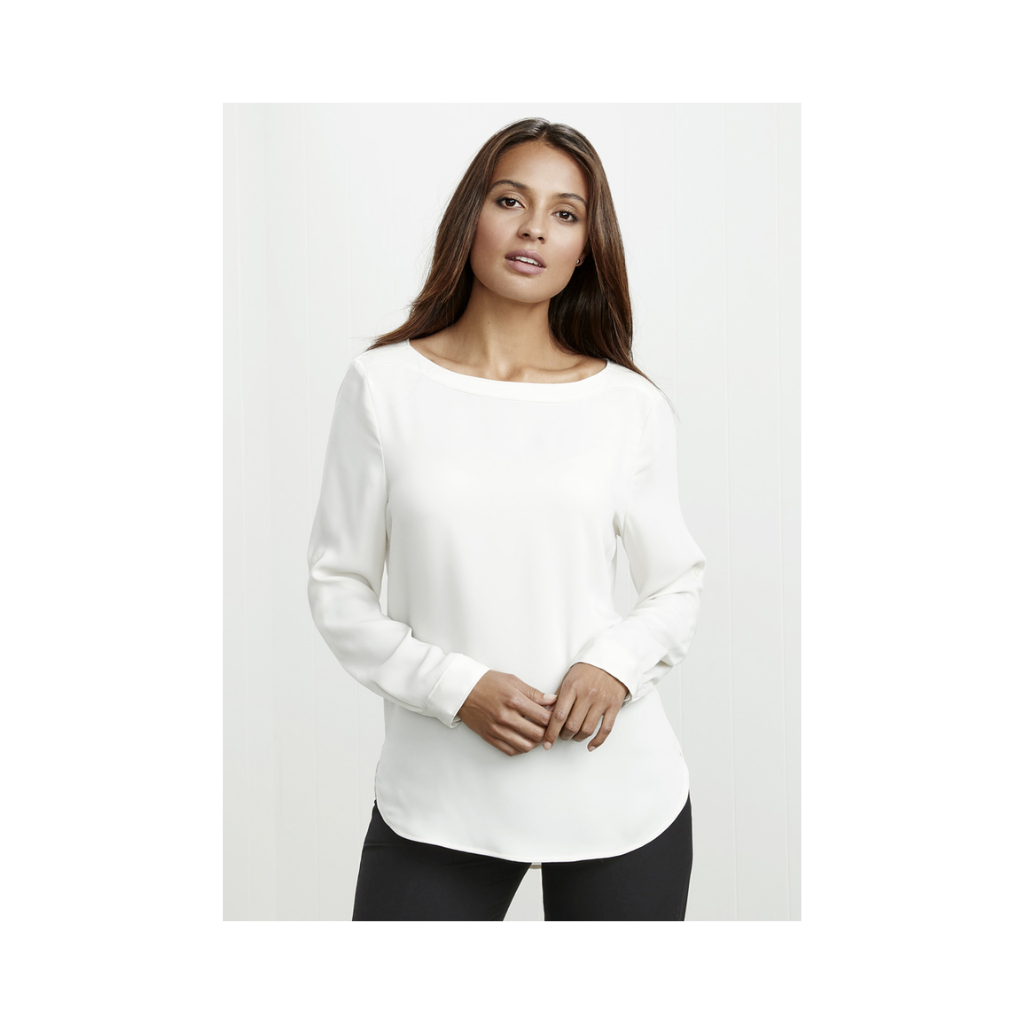 Biz Collection S828LL Ladies Maddison Boatneck Blouse