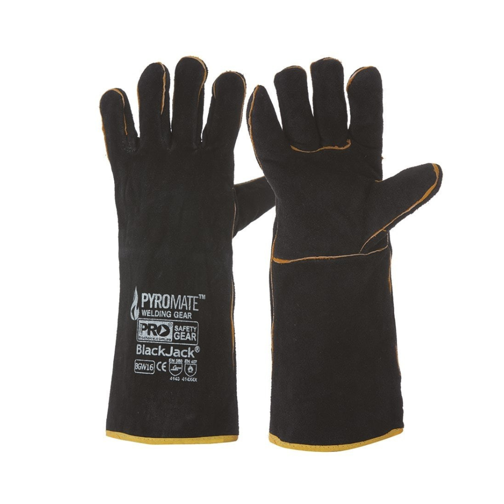 Pyromate Black Jack Black and Gold Welding Glove