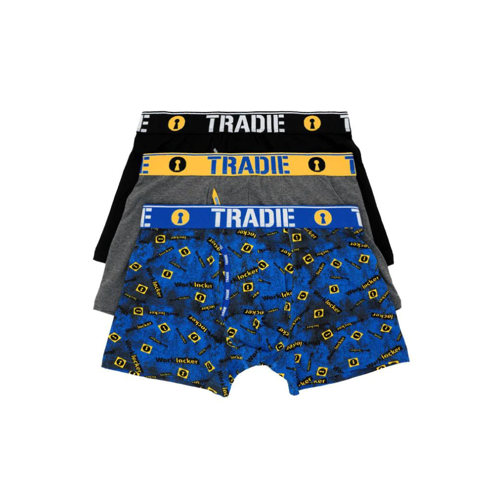 Tradie Worklocker Mens 3 Pk Fly Front Trunk