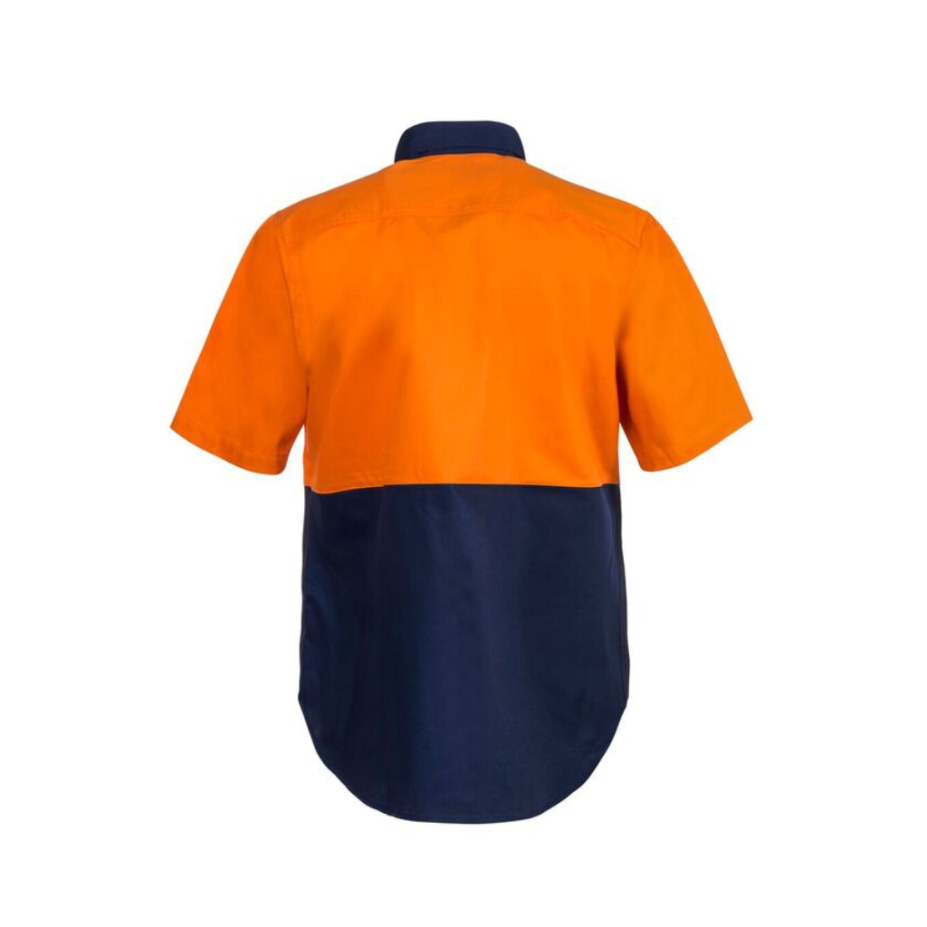 WorkCraft Hi Vis Cotton Drill Short Sleeve Shirt WS3023