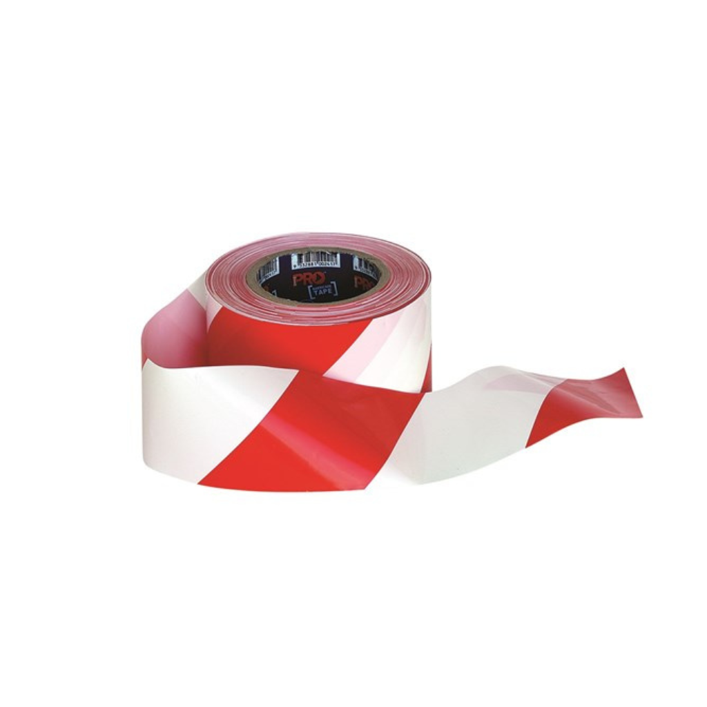 ProChoice Barricade Tape - 100m x 75mm Red + White