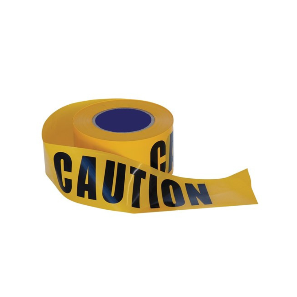 ProChoice Barricade Tape - 100m x 75mm Yellow Caution Print