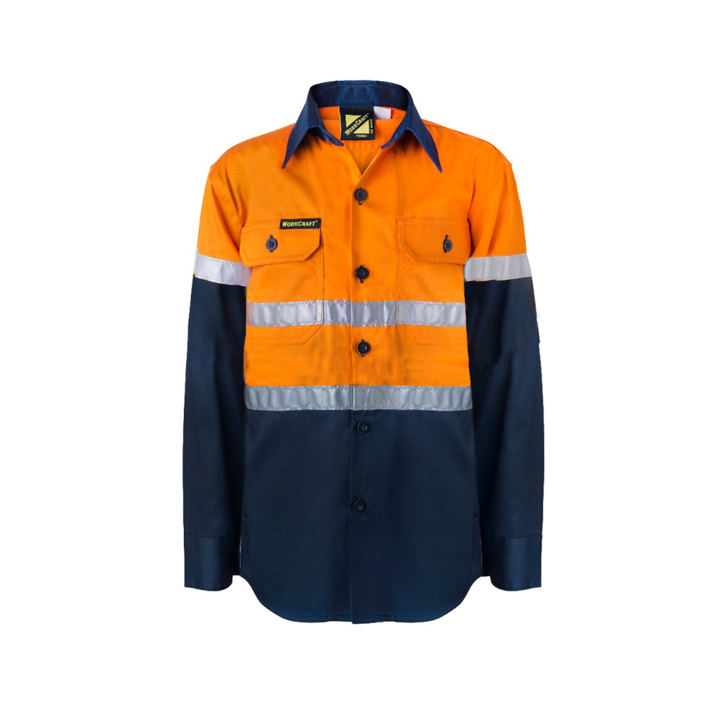 WorkCraft WSK125 Kids Hi Vis Shirt With Tape