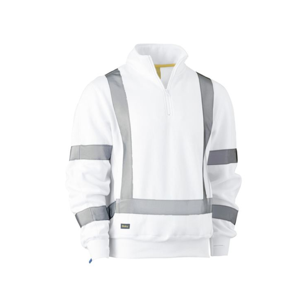 Bisley BK6321XT X Taped 1/4 Zip Pullover Night White