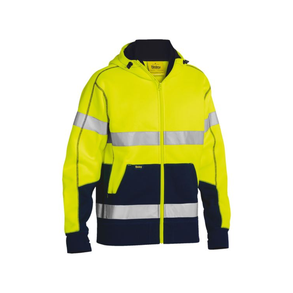 Bisley BK6819T Mens Hi Vis Taped Fleece Hoodie